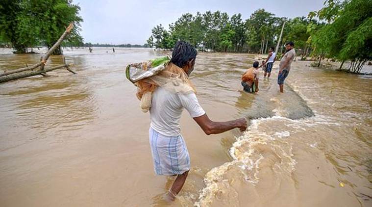 Assam Floods, Assam Floods News, Assam Floods Relief, Bihar Floods, Bihar Floods News, Assam and Bihar floods 2019, Congress News, Indian Express