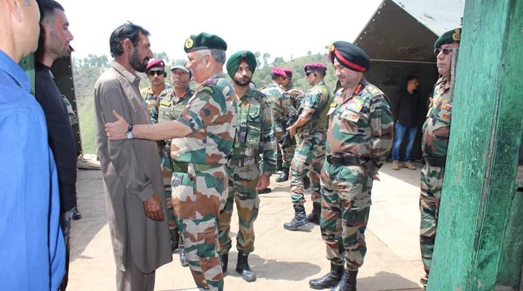 Army chief Bipin Rawat meets Rifleman Aurangzeb's family 