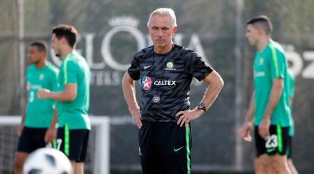 Soccer Football - FIFA World Cup - Australia Training - Antalya, Turkey - May 29, 2018   Australia coach Bert van Marwijk during training   REUTERS/Murad Sezer