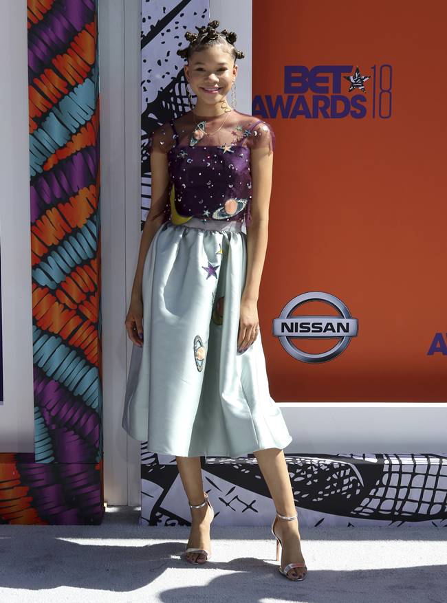 BET Awards 2018, BET Awards 2018 fashion, BET Awards 2018 winners, BET Awards 2018 stars, Jamie Foxx, Corinne Foxx, Elise Neal, Trevor Jackson, Halle Bailey, Chloe Bailey, Janelle Monáe, Blac Chyna, indian express, indian express news
