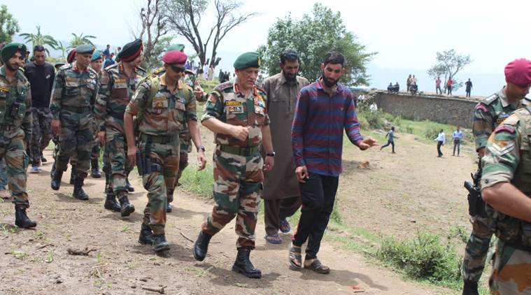 Army chief Bipin Rawat meets Rifleman Aurangzeb's family 