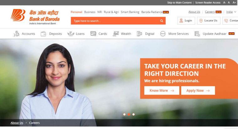 Bank of Baroda recruitment, BOB jobs, bank jobs, bankofbaroda.co.in