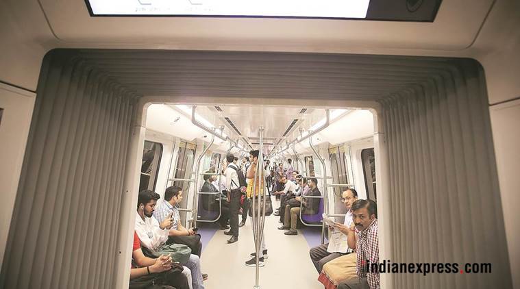 green line, delhi metro, dmrc, magenta line stopped, janakpuri metro station, dwarka metro station, indian express