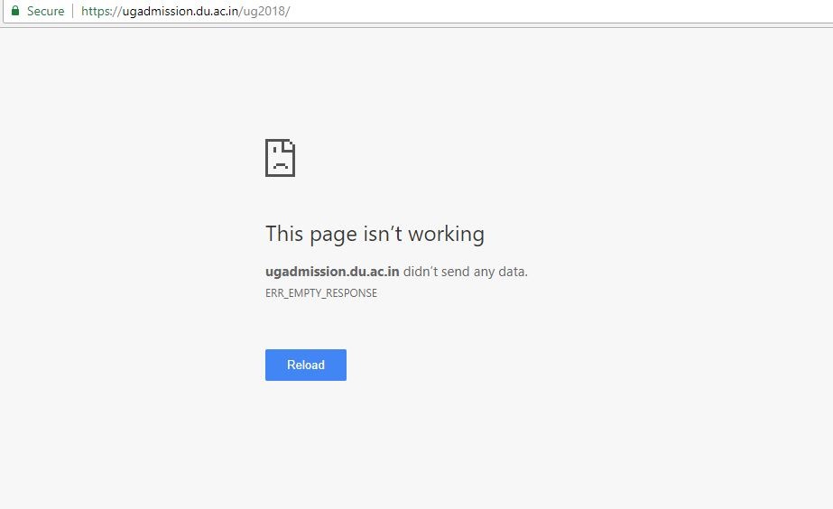 du.ac.in, DU Cut Off 2018, DU admission, DU Server Down, DU admission server down