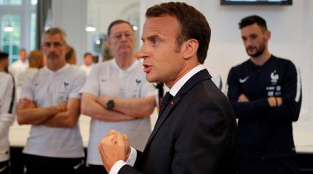 FIFA World Cup 2018, FIFA World Cup 2018 news, FIFA World Cup 2018 updates, France, Emmanuel Macron, sports news, football, Indian Express