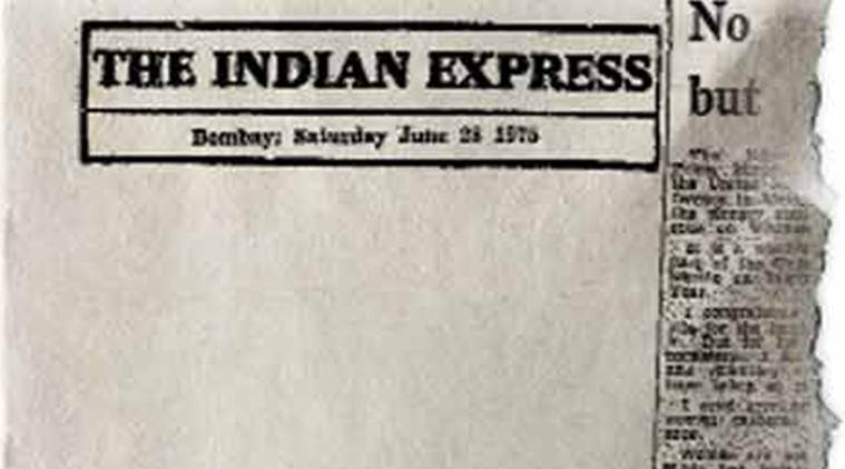 A blank editorial: How The Indian Express protested censorship during  Emergency | Research News,The Indian Express
