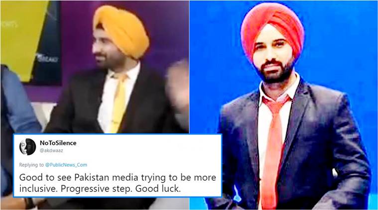 Pakistani Sikh anchor. first Pakistani sikh anchor, sikh anchor, sikh anchor news, Pakistan, viral news, indian express, indian express news