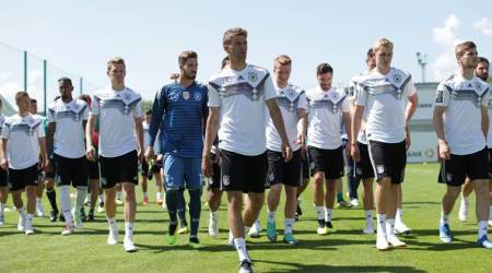 Soccer Football - FIFA World Cup - Germany Training - Eppan, Italy - June 5, 2018   Germany's Thomas Muller during training   REUTERS/Lisi Niesner