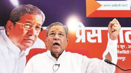 Rebel BJP legislator Ghanshyam Tiwari in Jaipur. (Express photo/Rohit Jain Paras)