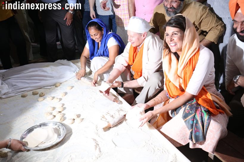 Nikki Haley visits Jama Masjid, makes rotis for 'langar