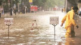 Hindmata Junction in Parel on June 9, the day IMD declared start of monsoon, when Chaughule spent more than five hours standing in water. (Express photo/Amit Chakravarty)