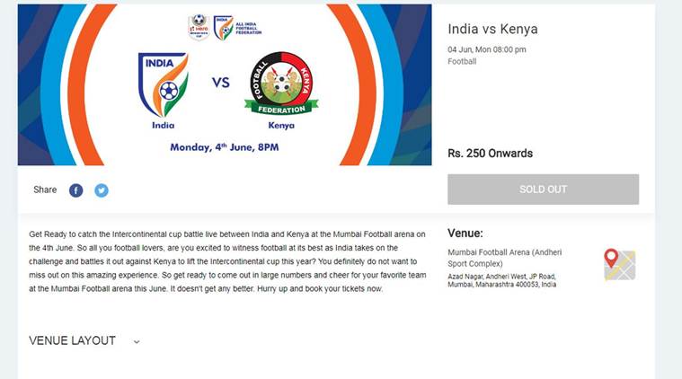 India Football Match Against Kenya Sold Out After Sunil Chhetri S Heartfelt Plea Sports News The Indian Express