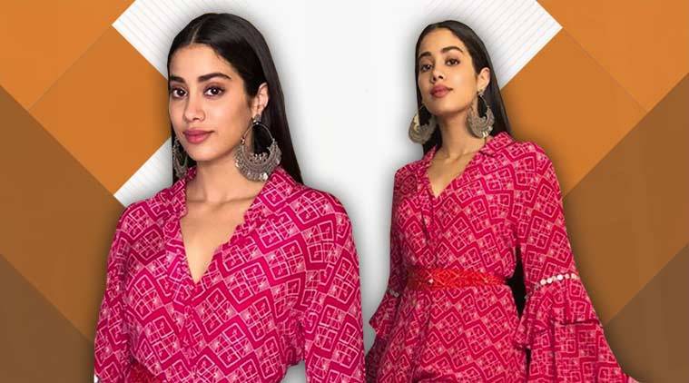 Janhvi Kapoor, Janhvi Kapoor latest photos, Janhvi Kapoor fashion, Janhvi Kapoor Dhadak promotions, Janhvi Kapoor Anushka Khanna, Anushka Khanna ethnic outfits indian express, indian express news