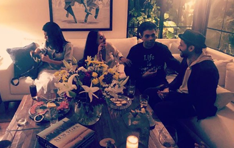 neha Dhupia, angad bedi party