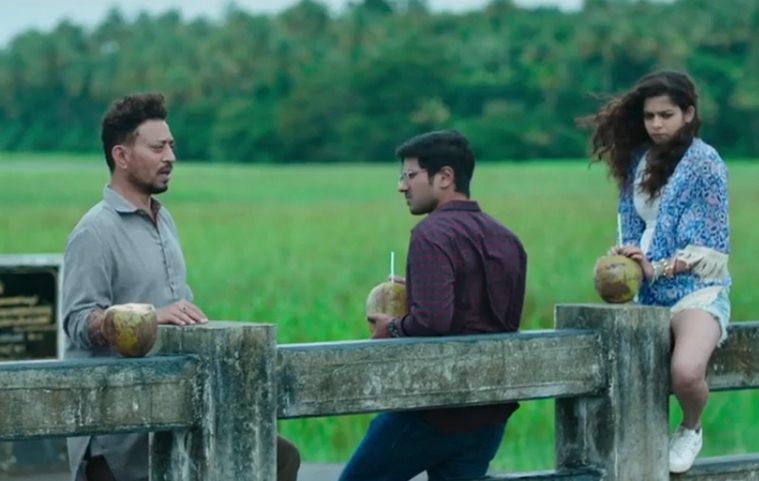 irrfan khan, dulquer salmaan and mithila palkar in karwaan