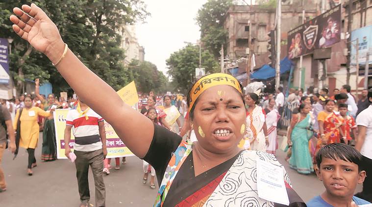 A memorandum was also submitted to the CMO. (Express photo/Subham Dutta)