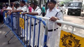 BJP police clash, West Bengal, Vijay Sankalp rally, BJP Vijay Sankalp rally, Bengal news, west midnapore, indian express