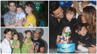 Kashmera Shah and Krushna Abhishek host birthday party for twins Rayaan