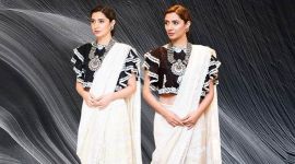 Mahira Khan, Mahira Khan fashion, Mahira Khan latest news, Mahira Khan updates, Mahira Khan latest photos, Saat Din Mohabbat In, Saat Din Mohabbat In premiere, Mahira Khan sari, celeb fashion, bollywood fashion, indian express, indian express news