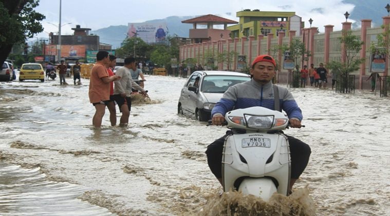 Situation aggravates in Manipur as rains continue for the third day