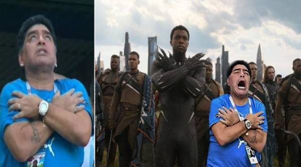 argentina vs nigeria, fifa world cup 2018, foot ball world cup, diego maradona, maradona argentina celebration, maradona dance nigeria fan, maradona messi goal celebration, foot world cup memes, indian express, sports news