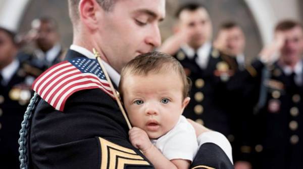 newborn photoshoot, baby shoot army, baby late father army brothers photoshoot, baby photos army, baby mother photoshoot with army, us army, indian express, indian express news