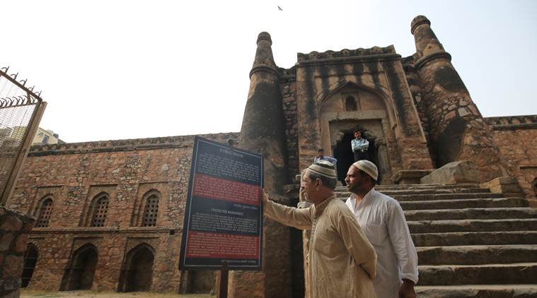 At 14th Century monument in Delhi, the word ‘masjid’ keeps disappearing from board