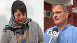 Jammu and Kashmir Chief Minister Mehbooba Mufti and Deputy Chief Minister Kavinder Gupta.