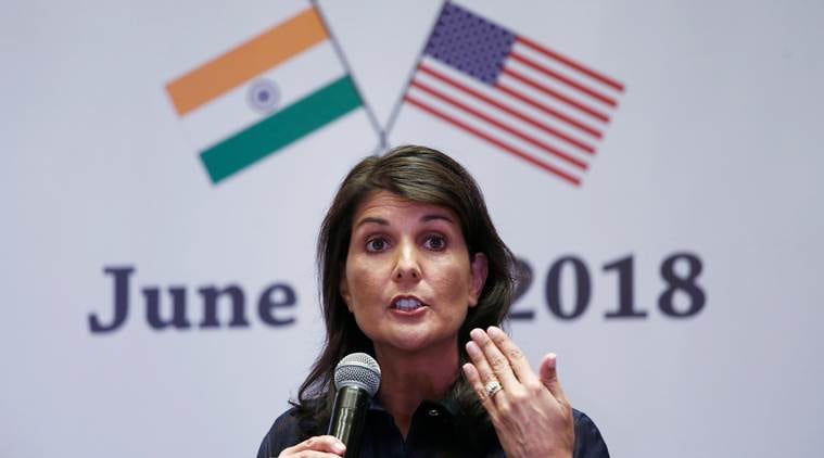 The president exuded confidence that Haley would come back into government because she's a terrific person.