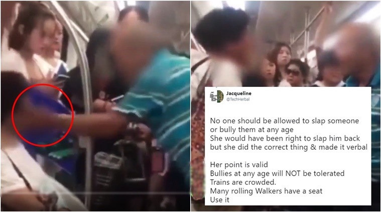 old man slaps in china, old man in china slaps, china viral news, china viral news old man slaps, china news old man slaps, china old man slaps social media buzz, Indian express, Indian express news