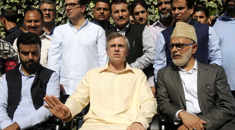 Omar Abdullah for early polls, Rahul Gandhi says BJP-PDP set fire to J&K