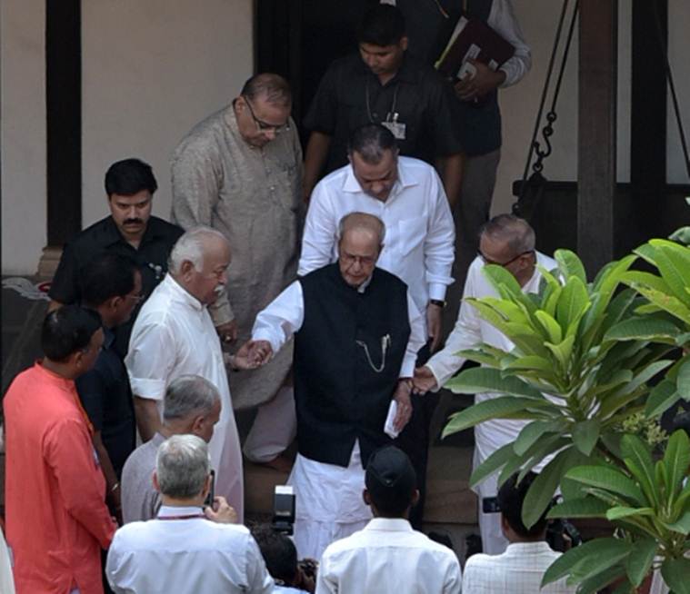 pranab mukherjee, pranab mukherjee speech, mohan bhagwat, pranab mukherjee RSS event, rss event in nagpur, pranab mukherjee nagpur event, indian express