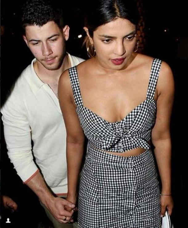 priyanka chopra and nick jonas holding hands in india