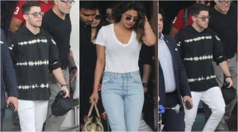 priyanka chopra and nick jonas at the airport