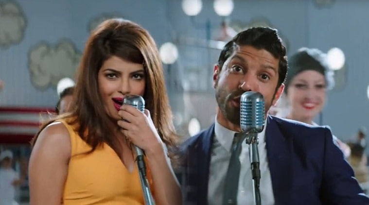 priyanka chopra with farhan akhtar in shonali bose film