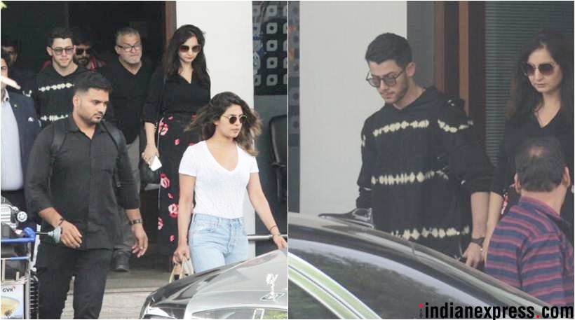 priyanka chopra and nick jonas in mumbai