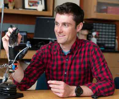 Prosthetic limbs, electronic skin, Johns Hopkins University, robotic hands, control mechanisms, prosthetic designs, brain activity, nervous stimulation, neuroreceptors