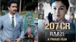 Raazi box office collection: Alia Bhatt's film crosses Rs 200 crore benchmark worldwide