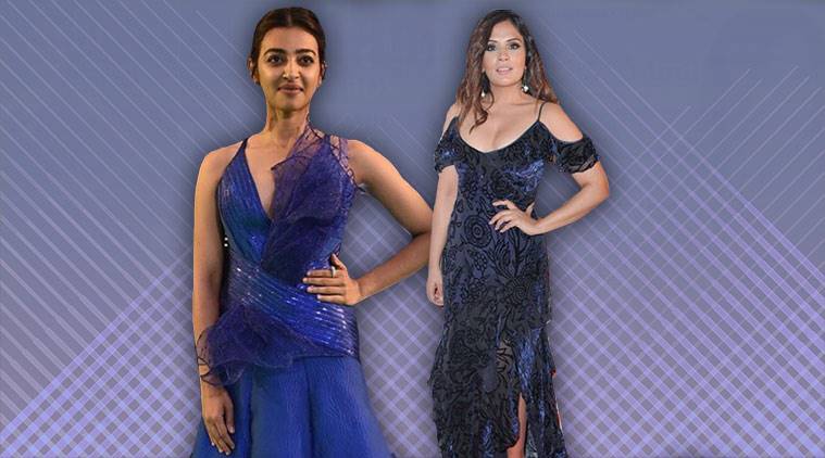 Richa Chadda, Richa Chadda London Film Festival, Richa Chadda fashion, blue dresses, Radhika Apte, Radhika Apte latest photos, Radhika Apte fashion, Radhika Apte IIFA, indian express, indian express news