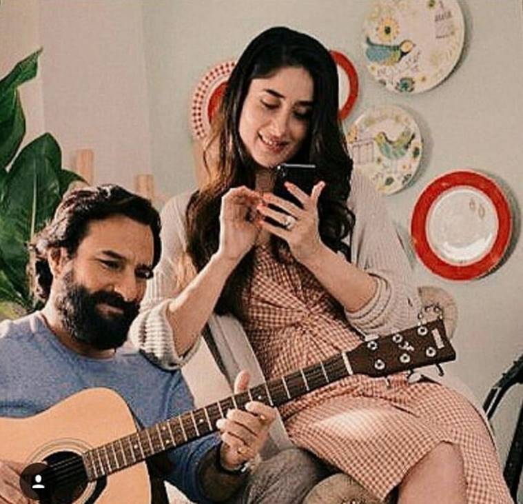 saif kareena ad film shoot