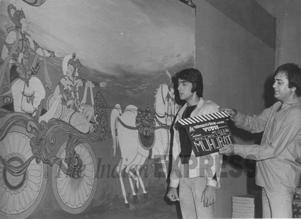 sanjay dutt while shooting for a film
