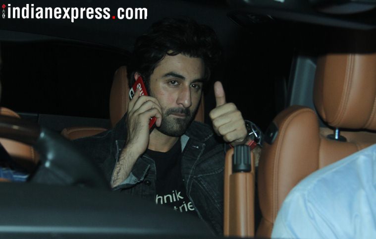 ranbir kapoor at sanju screening