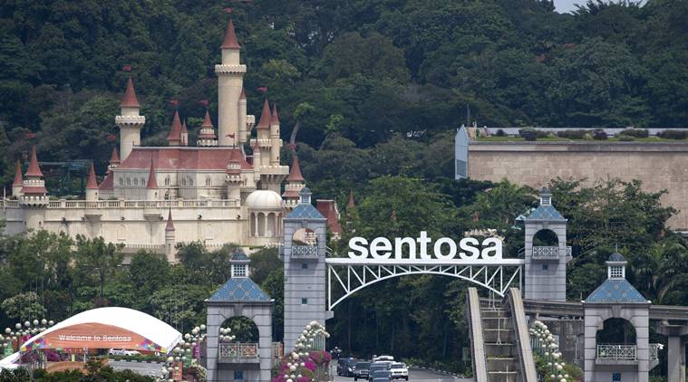 Sentosa, Sentosa island, Sentosa Donald Trump Kim Jong-un meet, Trump Kim summit, Trump Kim summit location, Trump Kim summit, indian express, indian express news
