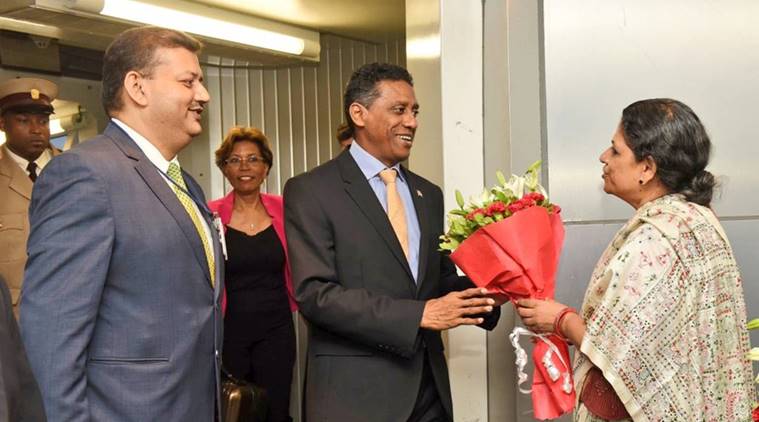 President of Seychelles Danny Antoine Rollen Faure in Ahmedabad on his first bilateral visit to India (Source: MEA/Twitter)
