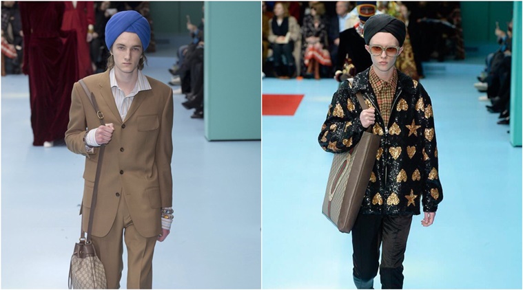 Gucci Models Wearing Turbans Fall 2018
