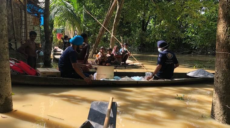 The team also visited Unakoti district in Tripura but the situation proved to be better with flood waters receding. (Express photo)
