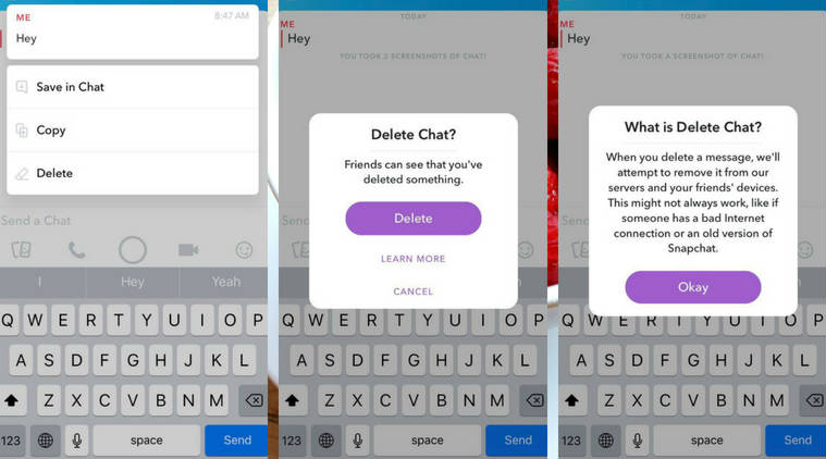 Snapchat will finally let users delete sent messages, Snaps