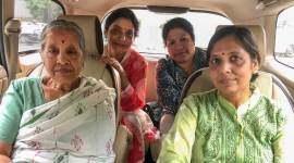 Sunita Kejriwal outside LG house Along with Sunita and Kejriwal’s mother, the wives of Sisodia and Jain had gone to meet the ministers.