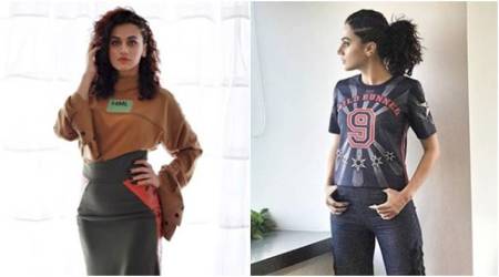 Soorma promotions: Taapsee Pannu ups her fashion game in asymmetric skirts and slit trousers