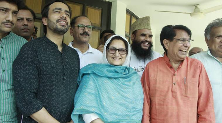 Begum Tabassum Hasan meets ajit singh in delhi